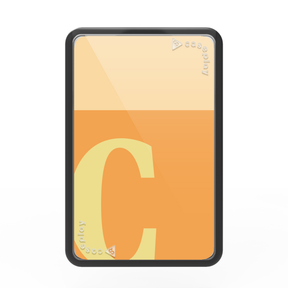 プレミアムカードウォレット［ オリジナル - initial two tone - C orange ］