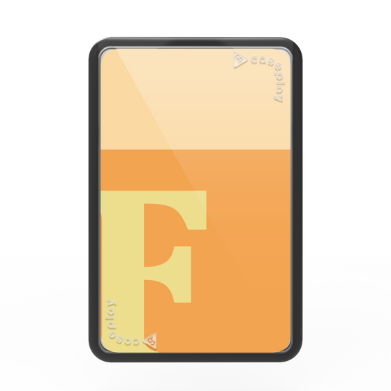プレミアムカードウォレット［ オリジナル - initial two tone - F orange ］