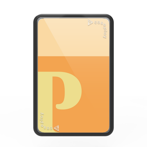 プレミアムカードウォレット［ オリジナル - initial two tone - P orange ］
