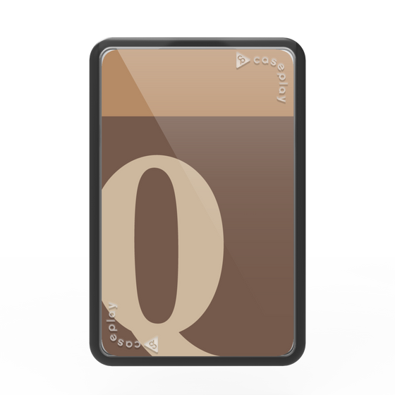 プレミアムカードウォレット［ オリジナル - initial two tone - Q brown ］