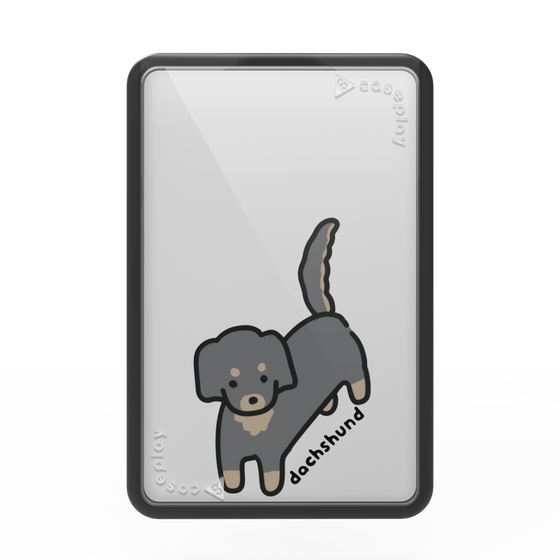 プレミアムカードウォレット［ オリジナル - CASEPLAYイヌ - dachsund ］