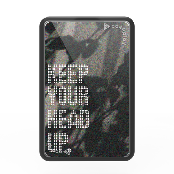 プレミアムカードウォレット［ オリジナル - ドットオーバーレイ - KEEP YOUR HEAD UP/B ］