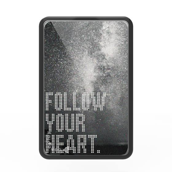プレミアムカードウォレット［ オリジナル - ドットオーバーレイ - FOLLOW YOUR HEART/B ］