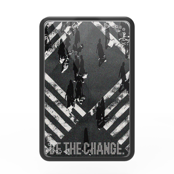 プレミアムカードウォレット［ オリジナル - ドットオーバーレイ - BE THE CHANGE/B ］