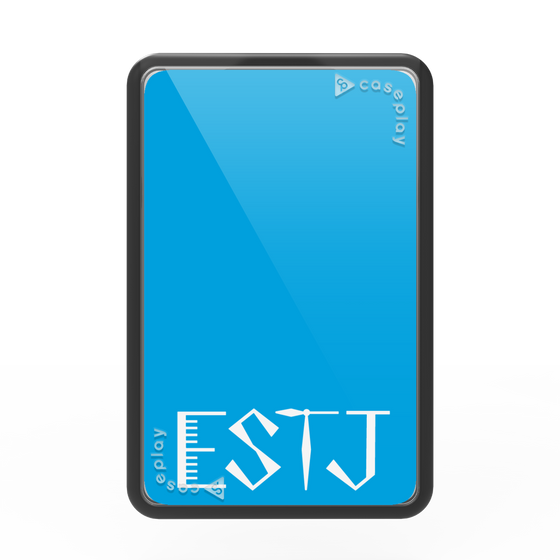 プレミアムカードウォレット［ オリジナル - ESTJ 幹部 - アルファベット - ブルー ］