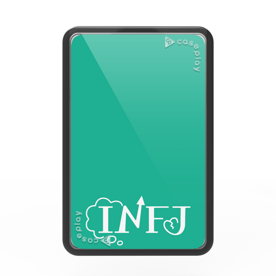 プレミアムカードウォレット［ オリジナル - INFJ 提唱者 - アルファベット - グリーン ］