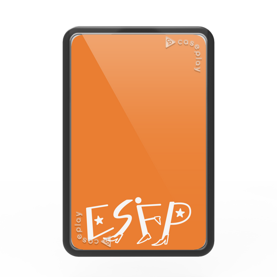 プレミアムカードウォレット［ オリジナル - ESFP エンターテイナー - アルファベット - オレンジ ］