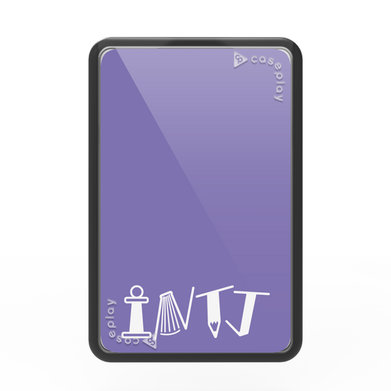 プレミアムカードウォレット［ オリジナル - INTJ 建築家 - アルファベット - パープル ］
