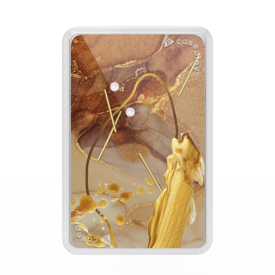 プレミアムカードウォレット［ Marble Nuance Painting Brown ］