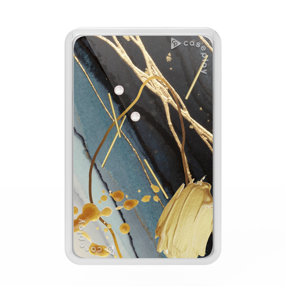 プレミアムカードウォレット［ Marble Nuance Painting Black ］