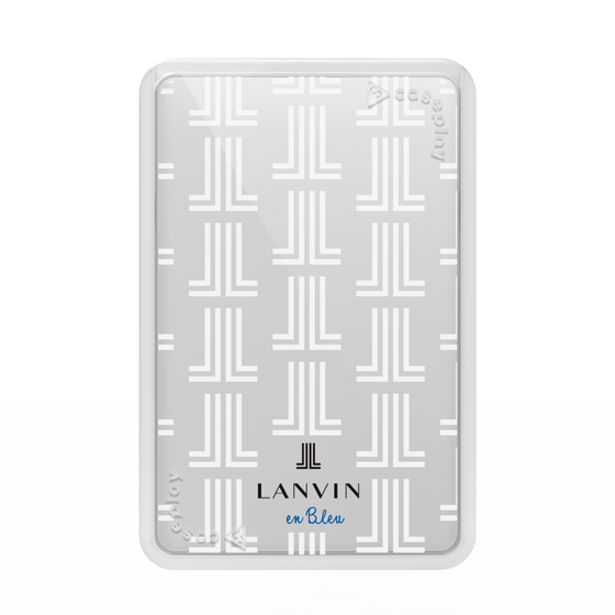 プレミアムカードウォレット［ LANVIN en Bleu - Monogram - White ］