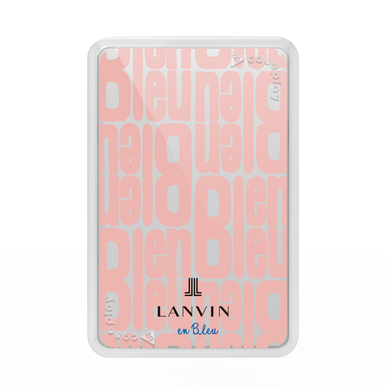 プレミアムカードウォレット［ LANVIN en Bleu - Logo Pattern - Pink ］