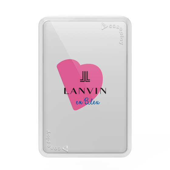 プレミアムカードウォレット［ LANVIN en Bleu Hearts Pink - ランバン ハート ピンク ］