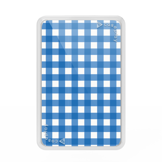 プレミアムカードウォレット［ Checkered Blue - ギンガムチェック ブルー ］