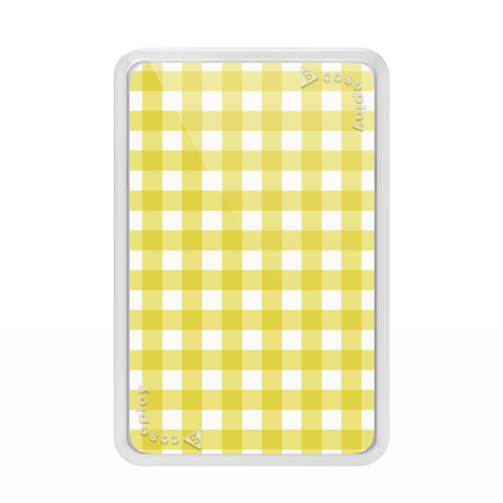 プレミアムカードウォレット［ Checkered Yellow - ギンガムチェック イエロー ］