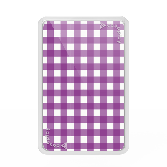 プレミアムカードウォレット［ Checkered Purple - ギンガムチェック パープル ］