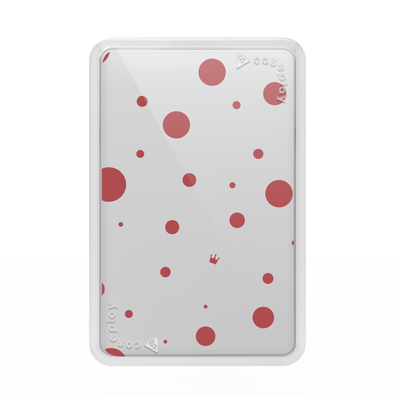 プレミアムカードウォレット［ Dippin dots Red - ディッピンドッツ レッド ］
