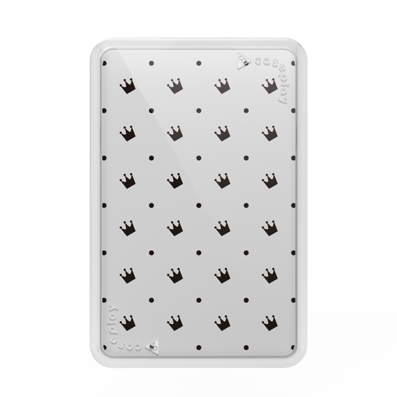 プレミアムカードウォレット［ CASEPLAY Crown dots Black - ケースプレイ・クラウン・ドッツ ブラック ］