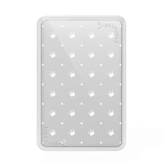 プレミアムカードウォレット［ CASEPLAY Crown dots White - ケースプレイ・クラウン・ドッツ ホワイト ］