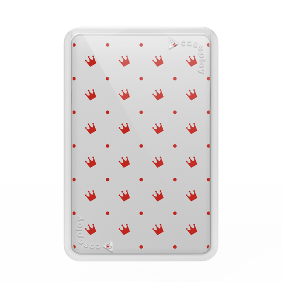 プレミアムカードウォレット［ CASEPLAY Crown dots Red - ケースプレイ・クラウン・ドッツ レッド ］