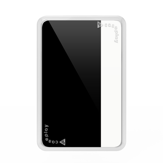 プレミアムカードウォレット［ CASEPLAY Bi-Colors Black & White - ケースプレイ・バイカラー ブラック＆ホワイト ］