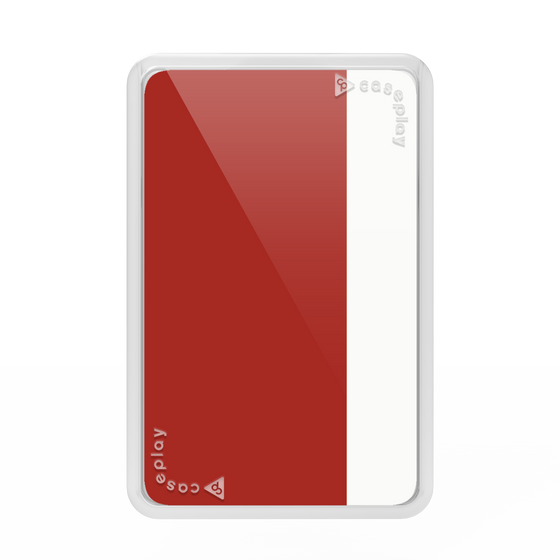 プレミアムカードウォレット［ CASEPLAY Bi-Colors Red & White - ケースプレイ・バイカラー レッド＆ホワイト ］