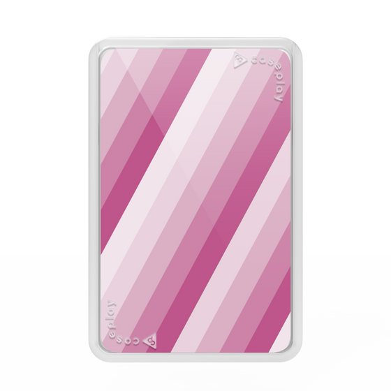 プレミアムカードウォレット［ Middle Stripe - Pink ］