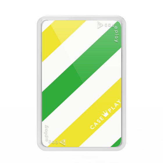 プレミアムカードウォレット［ Big Stripe - Green × Yellow ］