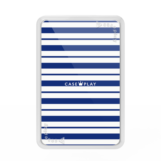 プレミアムカードウォレット［ Small Border - Navy ］