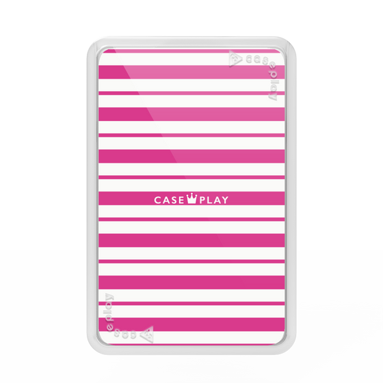 プレミアムカードウォレット［ Small Border - Pink ］