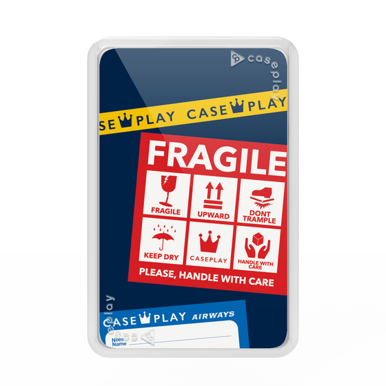 プレミアムカードウォレット［ FRAGILE Stickers - Navy ］