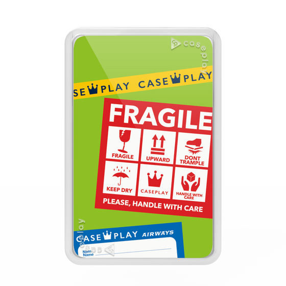 プレミアムカードウォレット［ FRAGILE Stickers - Green ］