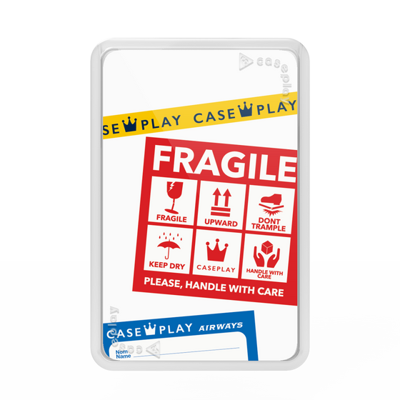 プレミアムカードウォレット［ FRAGILE Stickers - White ］