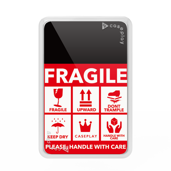 プレミアムカードウォレット［ FRAGILE Sticker - Black ］