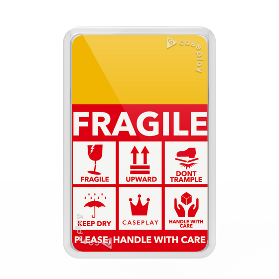 プレミアムカードウォレット［ FRAGILE Sticker - Yellow ］