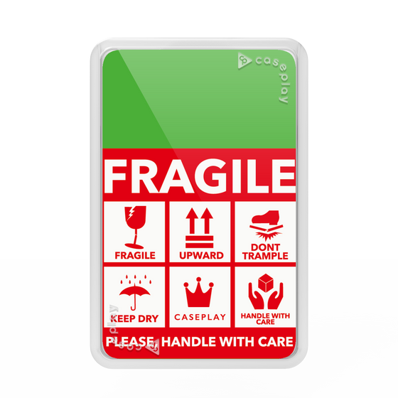 プレミアムカードウォレット［ FRAGILE Sticker - Green ］