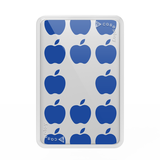 プレミアムカードウォレット［ Apple - Blue ］