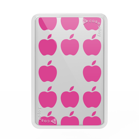 プレミアムカードウォレット［ Apple - Pink ］