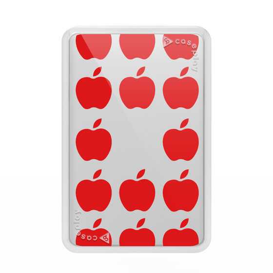 プレミアムカードウォレット［ Apple - Red ］