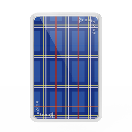 プレミアムカードウォレット［ Tartan Check - Blue ］