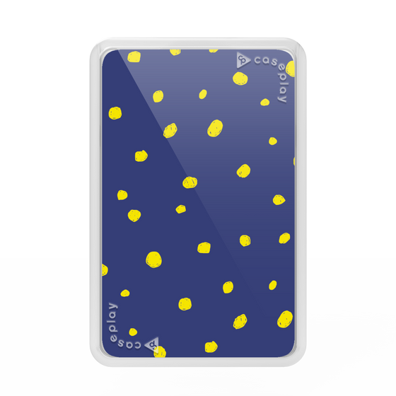 プレミアムカードウォレット［ Drawing Dot - Navy ］