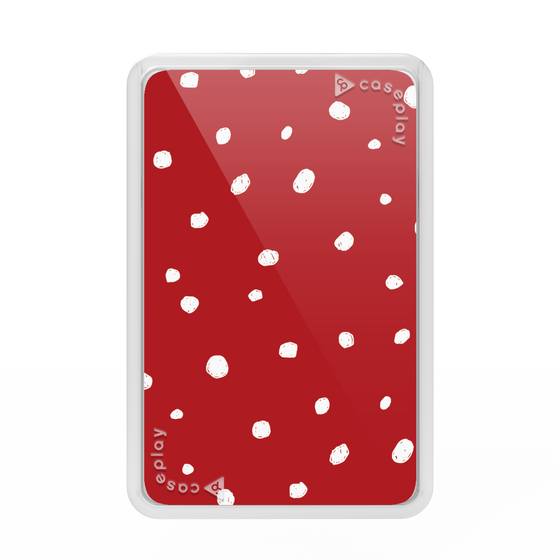 プレミアムカードウォレット［ Drawing Dot - Red ］