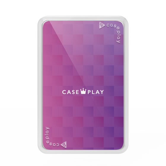 プレミアムカードウォレット［ CASEPLAY Check - Purple ］
