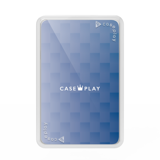 プレミアムカードウォレット［ CASEPLAY Check - Blue ］