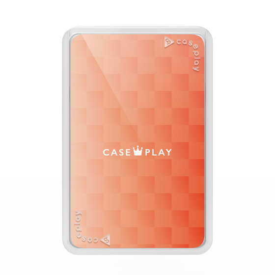 プレミアムカードウォレット［ CASEPLAY Check - Orange ］
