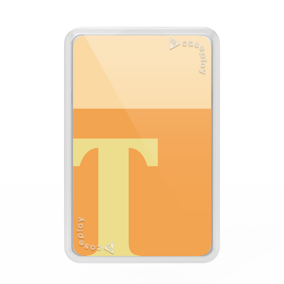 プレミアムカードウォレット［ オリジナル - initial two tone - T orange ］