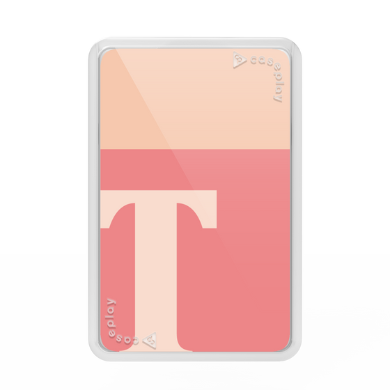 プレミアムカードウォレット［ オリジナル - initial two tone - T pink ］