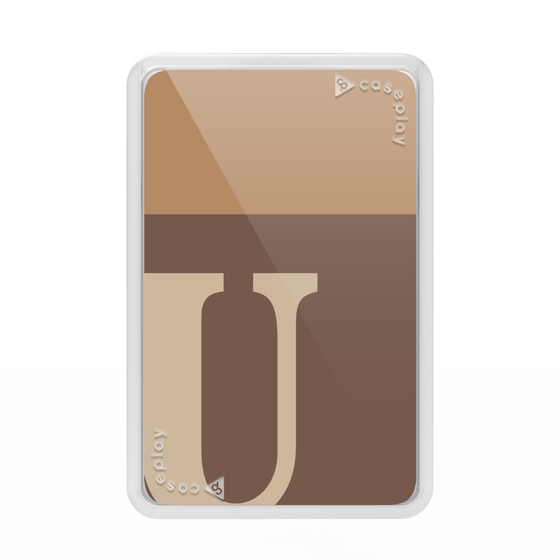 プレミアムカードウォレット［ オリジナル - initial two tone - U brown ］