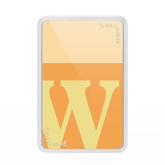 プレミアムカードウォレット［ オリジナル - initial two tone - W orange ］