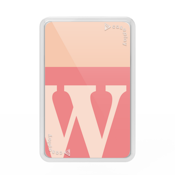 プレミアムカードウォレット［ オリジナル - initial two tone - W pink ］